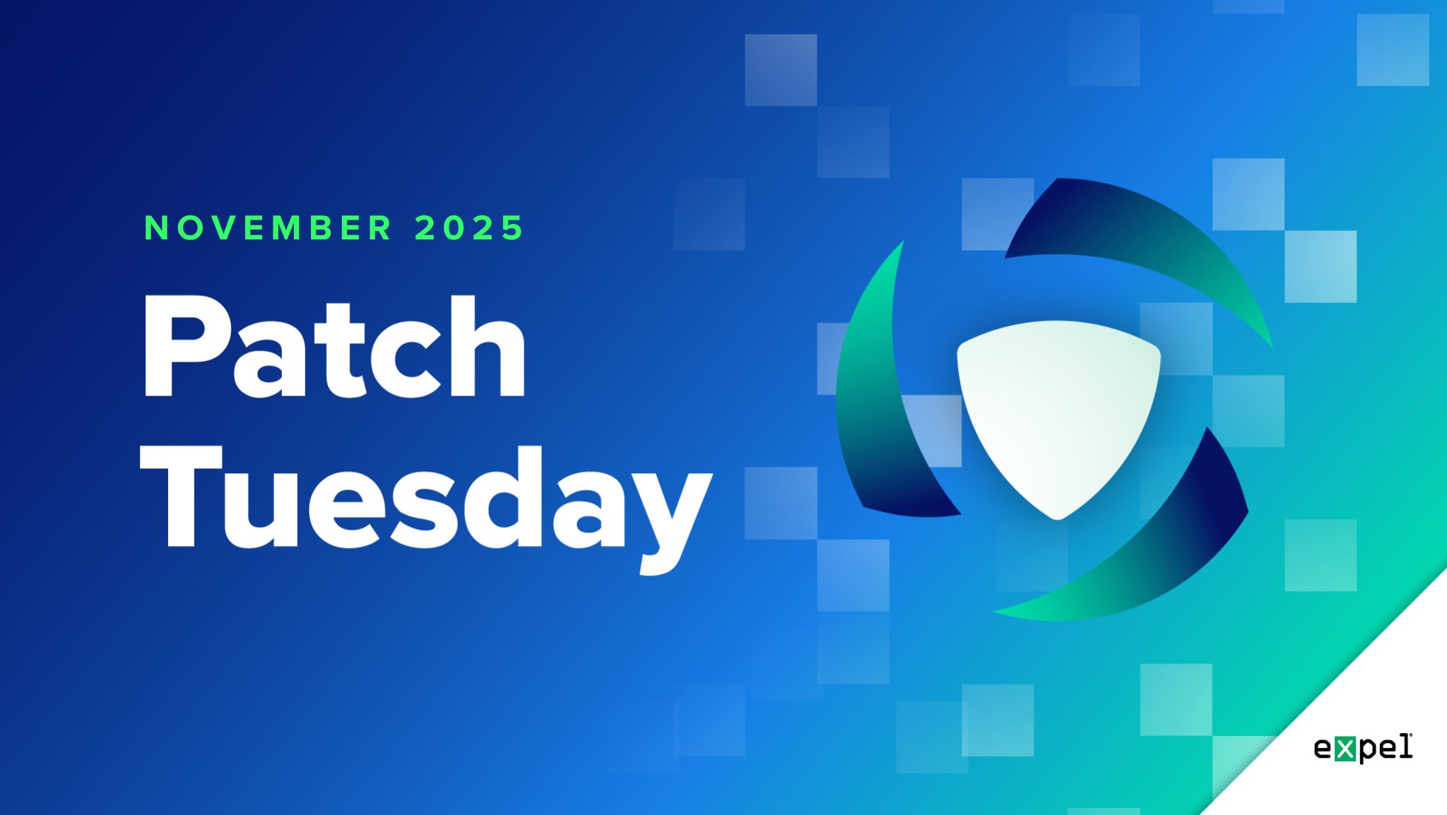 ExpelSecurity's tweet card. This month, we're highlighting top critical vulnerabilities, including one zero-day and an update on Windows Server Update Services (WSUS).