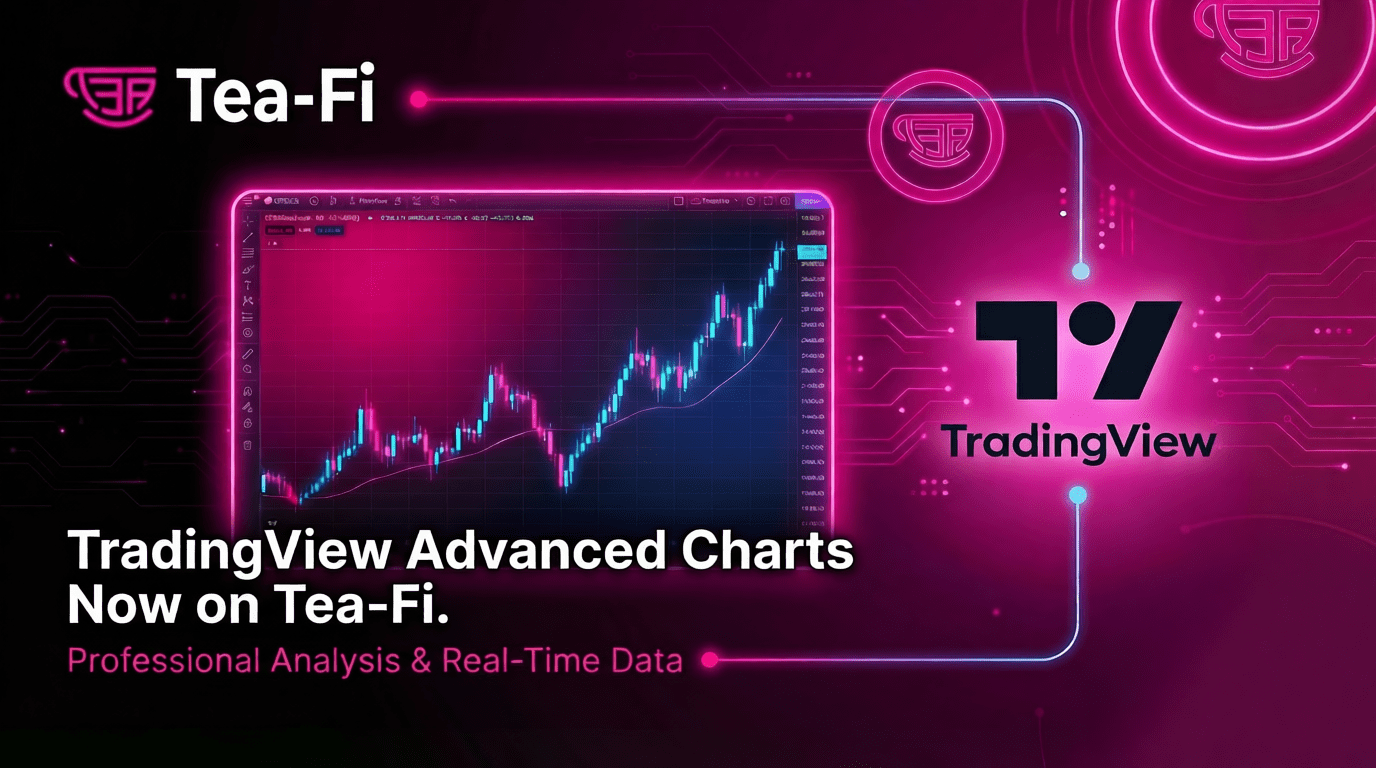 TeaFi_Official's tweet card. Tea-Fi is pleased to announce the integration of TradingView’s Advanced Charts into our platform, marking an important step toward the release of our highly anticipated perpetuals trading feature....