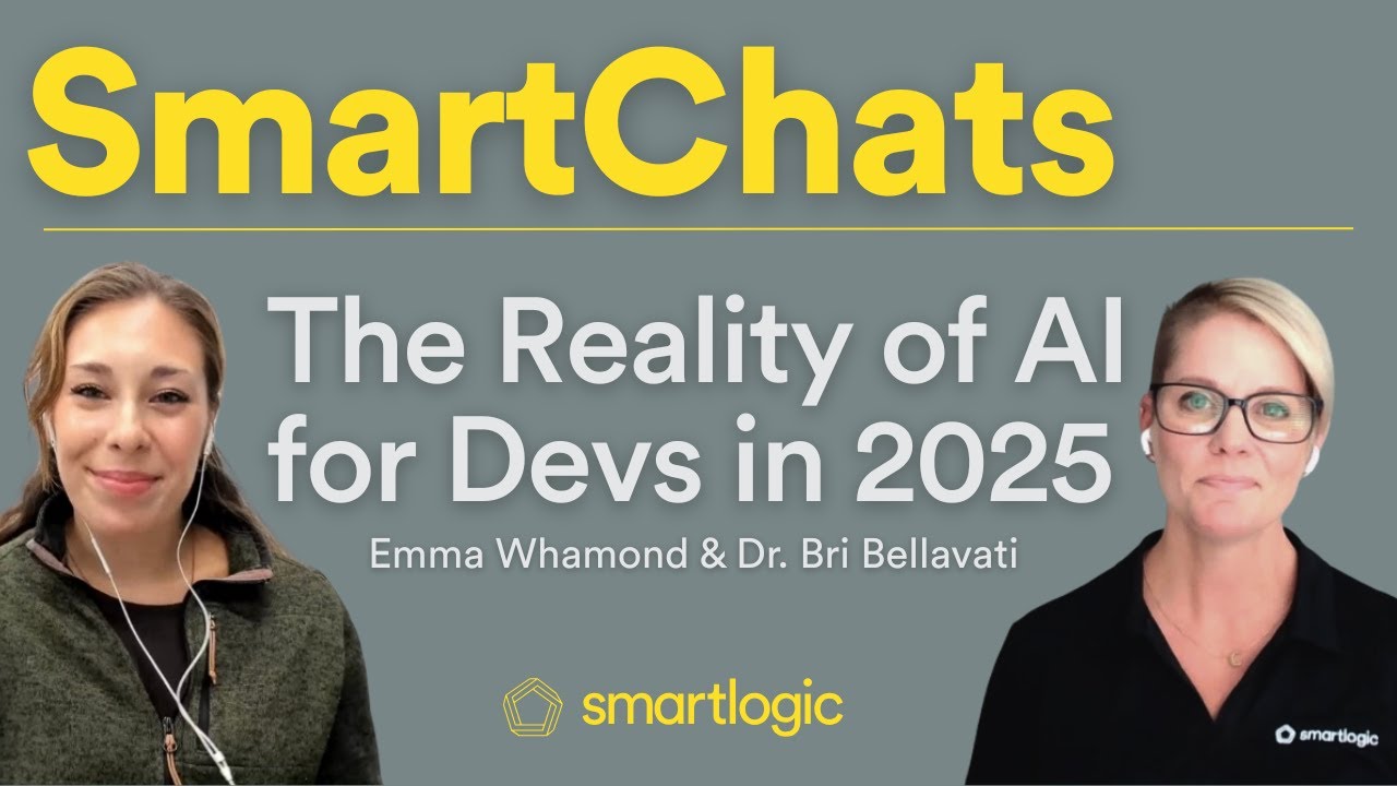 smartlogic's tweet card. AI in Software Development with Emma Whamond | SmartChats E01 by...