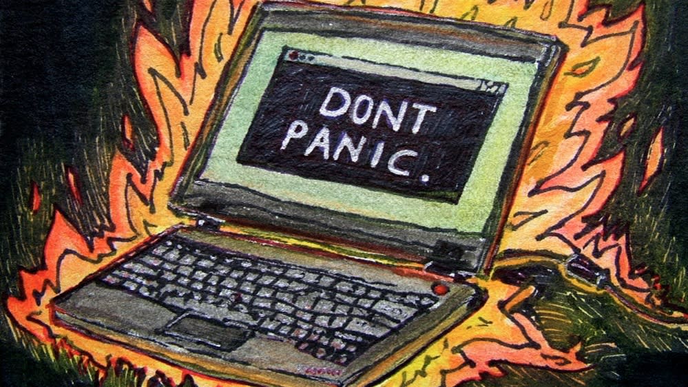 FT's tweet card. A burning platform