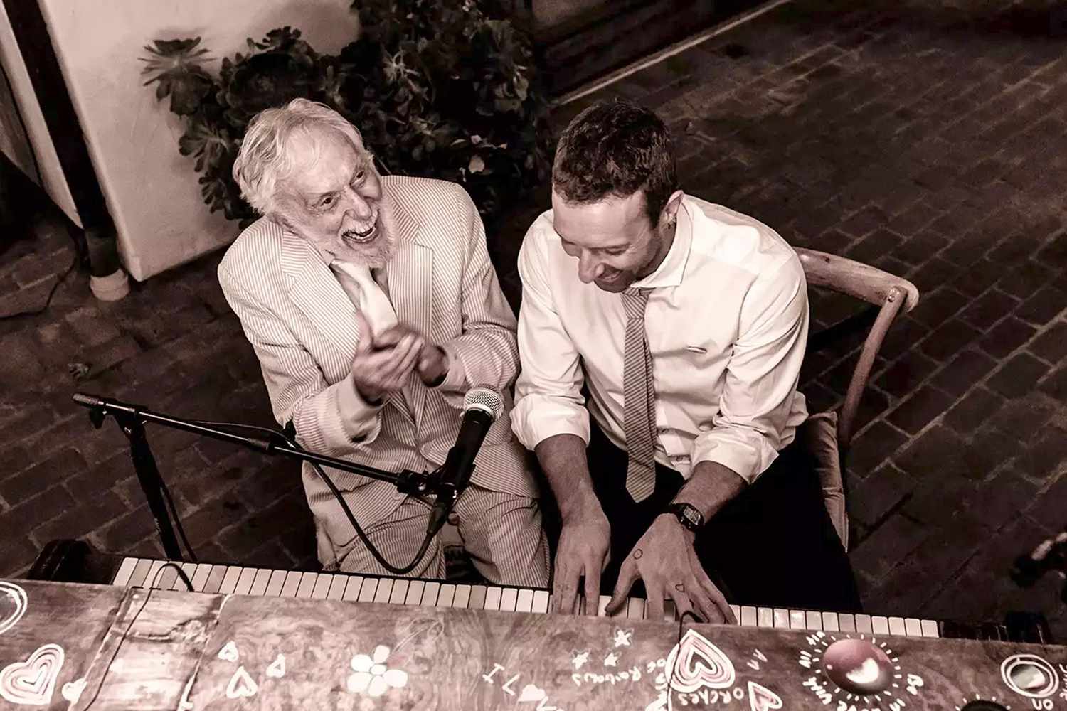 people's tweet card. The 'Coldplay' frontman filmed an emotional extended cut of his 'All My Love' music video with Van Dyke to celebrate his 99th birthday.