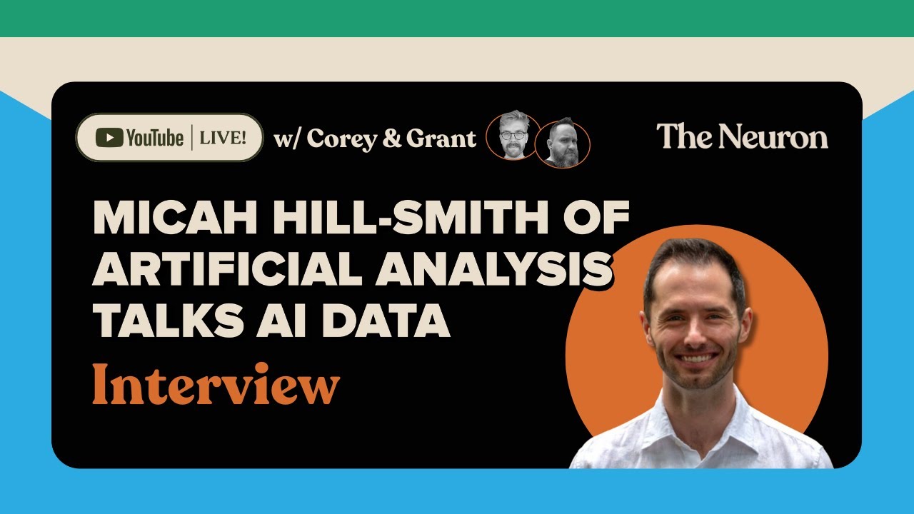 ArtificialAnlys's tweet card. LIVE: Micah Hill-Smith of Artificial Analysis Talks AI Data