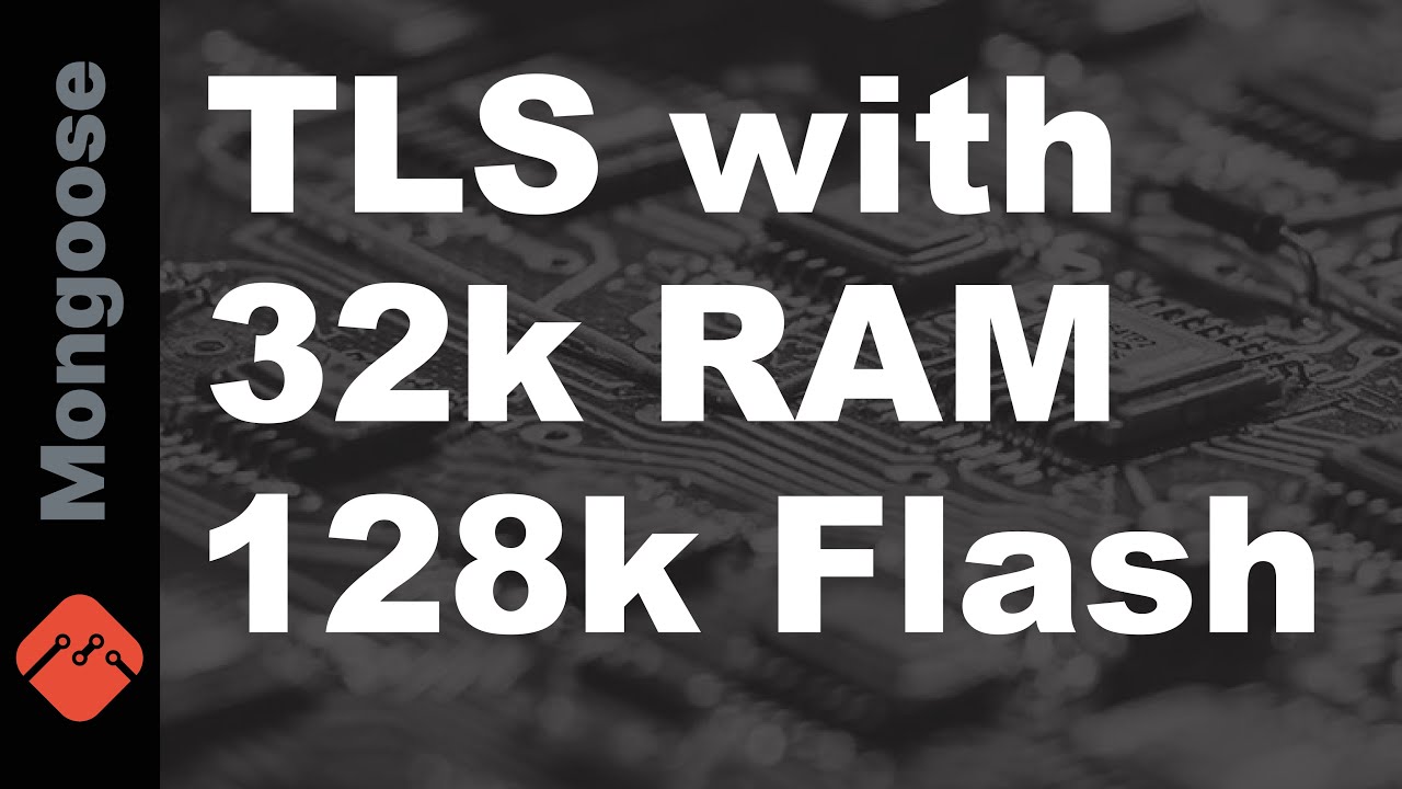 MongooseOS's tweet card. TLS on 32k RAM & 128k flash