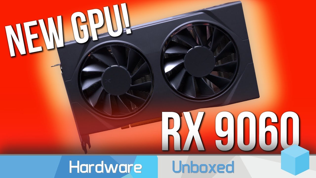 HardwareUnboxed's tweet card. AMD Radeon RX 9060 Review, Gaming Benchmarks 1080p & 1440p