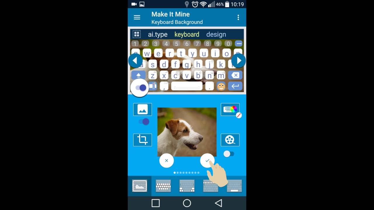 AItype's tweet card. Ai Type Free Mobile Keyboard- How to chane the background image