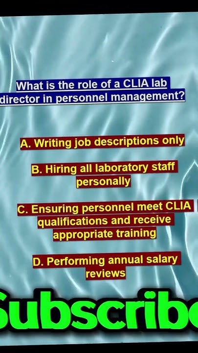 Mad4NsicScience's tweet card. What is the role of a CLIA lab director in personnel management?