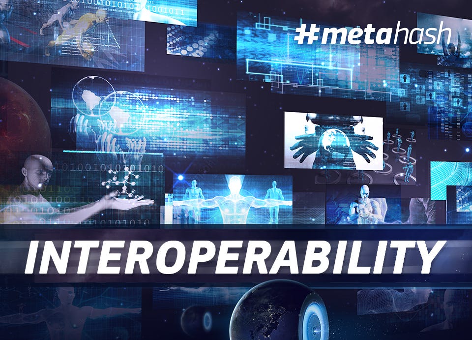 MetaHashES's tweet card. El futuro de la web distribuida radica en la capacidad de las redes blockchain para interactuar e integrarse entre sí. Este es el concepto…