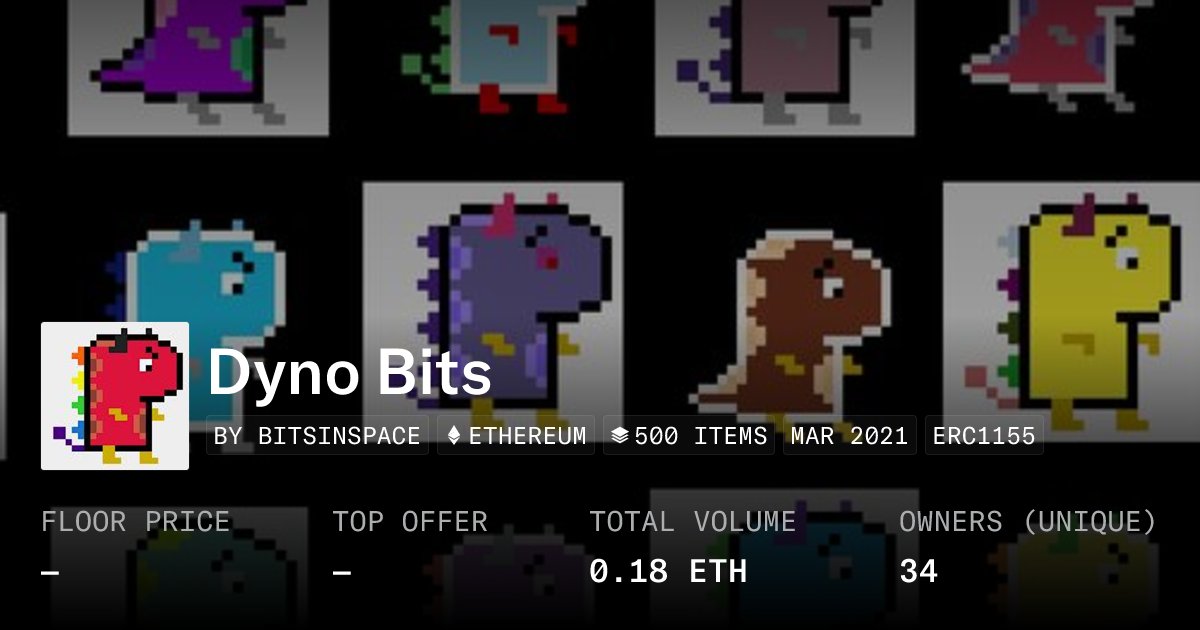 dyno_bits's tweet card. Each piece was randomly generated using open source python code