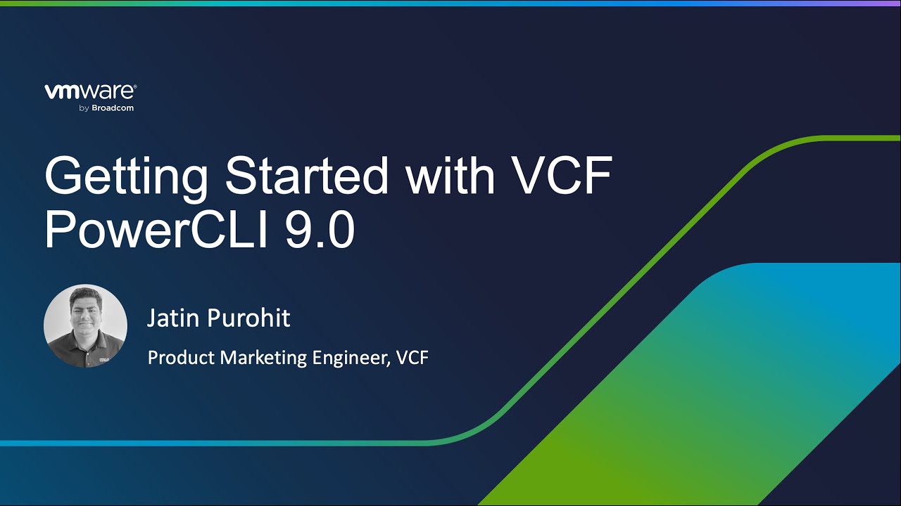 vStephanMcTighe's tweet card. Getting Started with VCF PowerCLI 9.0