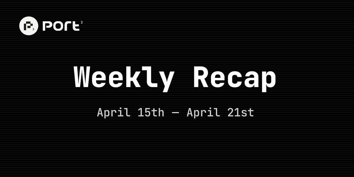 Port3Network's tweet card. Port3 Weekly Recap focuses on bringing new product updates, marketing campaigns, sneak peeks, and more to help you keep pace with us…