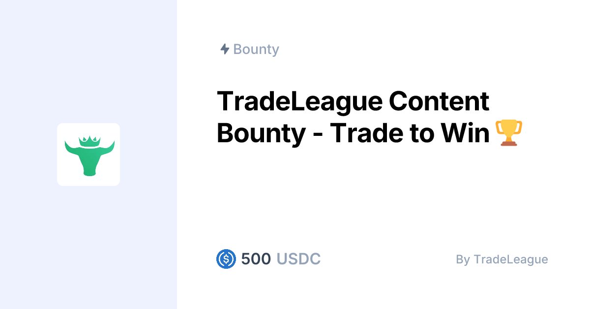 SuperteamEarn's tweet card. TradeLeague Content Bounty - Trade to Win 🏆 | Superteam Earn