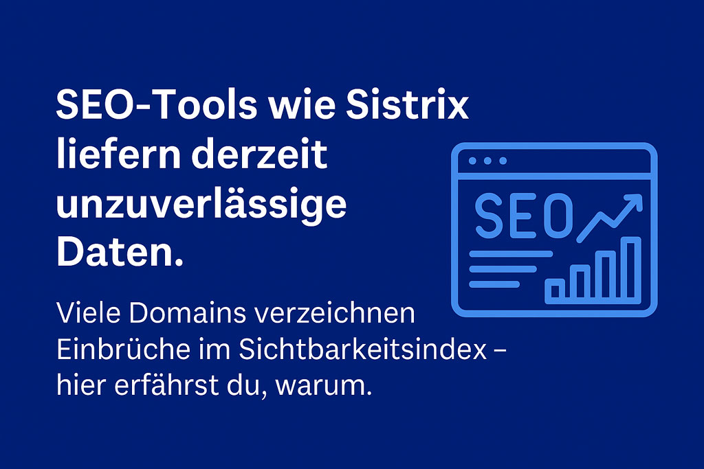 JanSiefken's tweet card. SEO-Tools wie Sistrix zeigen aktuell falsche Werte. Viele Domains zeigen momentan Einbrüche im Sistrix Index. Hier erfährst du, was dahintersteckt.