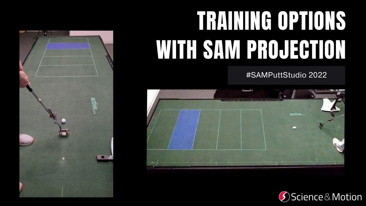 SAM_Sports's tweet card. SAM PuttStudio - Training options with projection