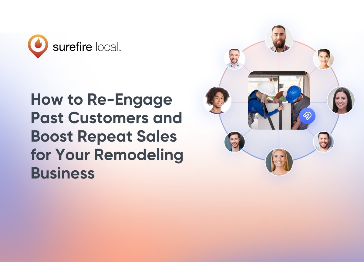 SurefireLocal's tweet card. Re-engage past customers with proven small business marketing strategies using email, social media, and SMS to drive repeat sales.