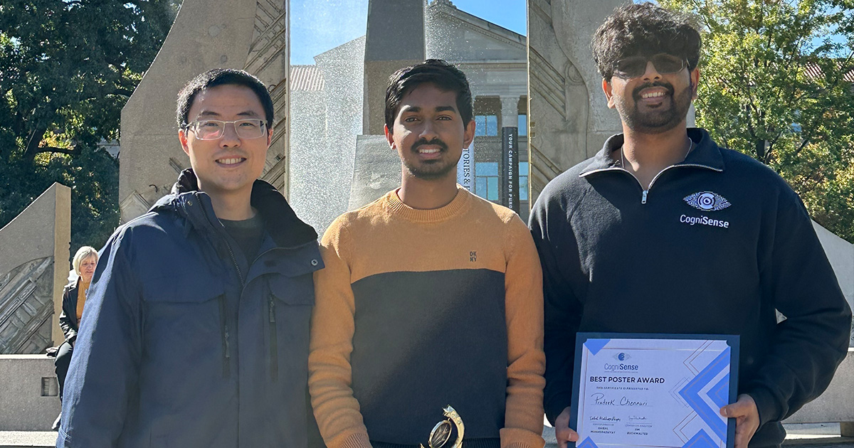 PurdueECE's tweet card. Purdue ECE team wins SRC JUMP 2.0 CogniSense Center Best Poster Award