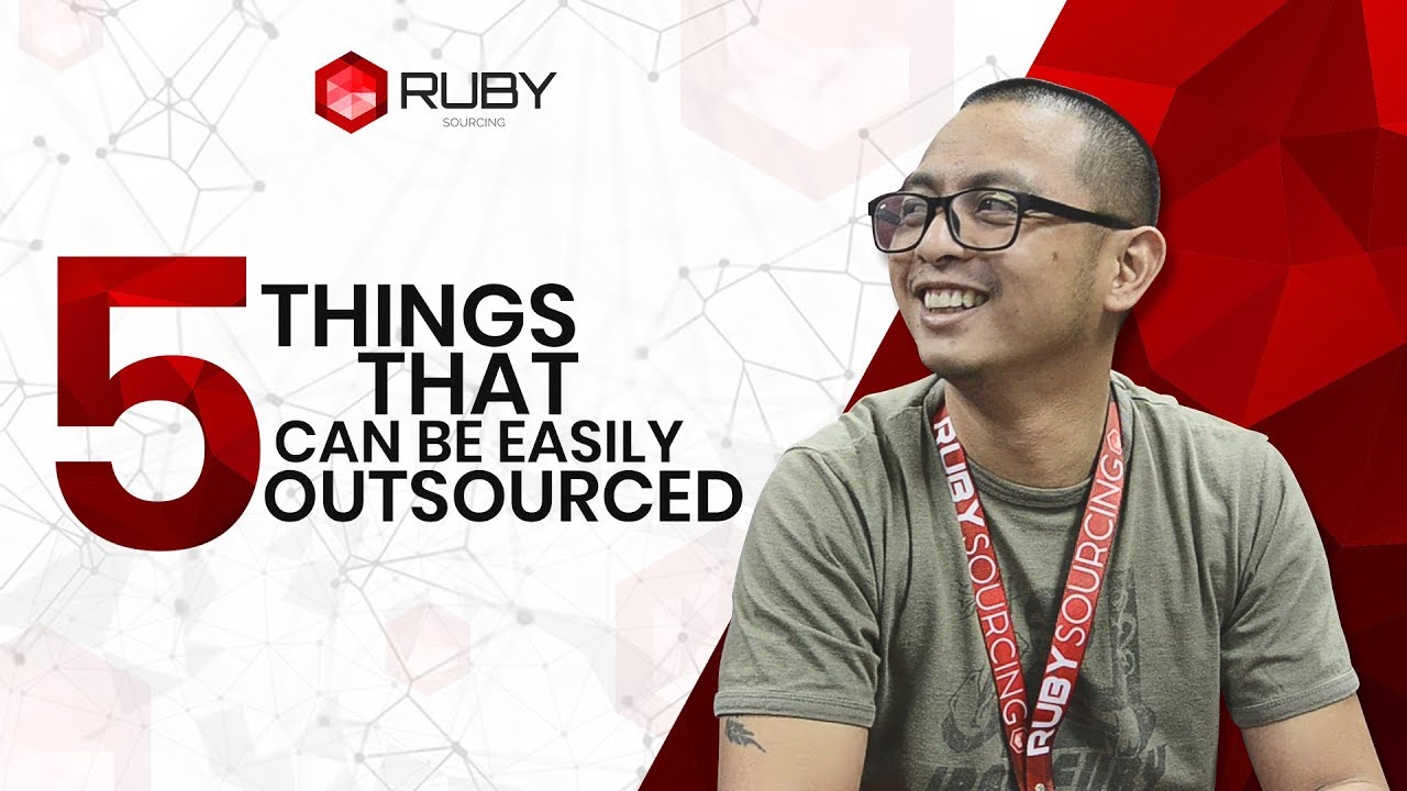 RubySourcing's tweet card. Ruby Sourcing - 5 things that you can easily outsource