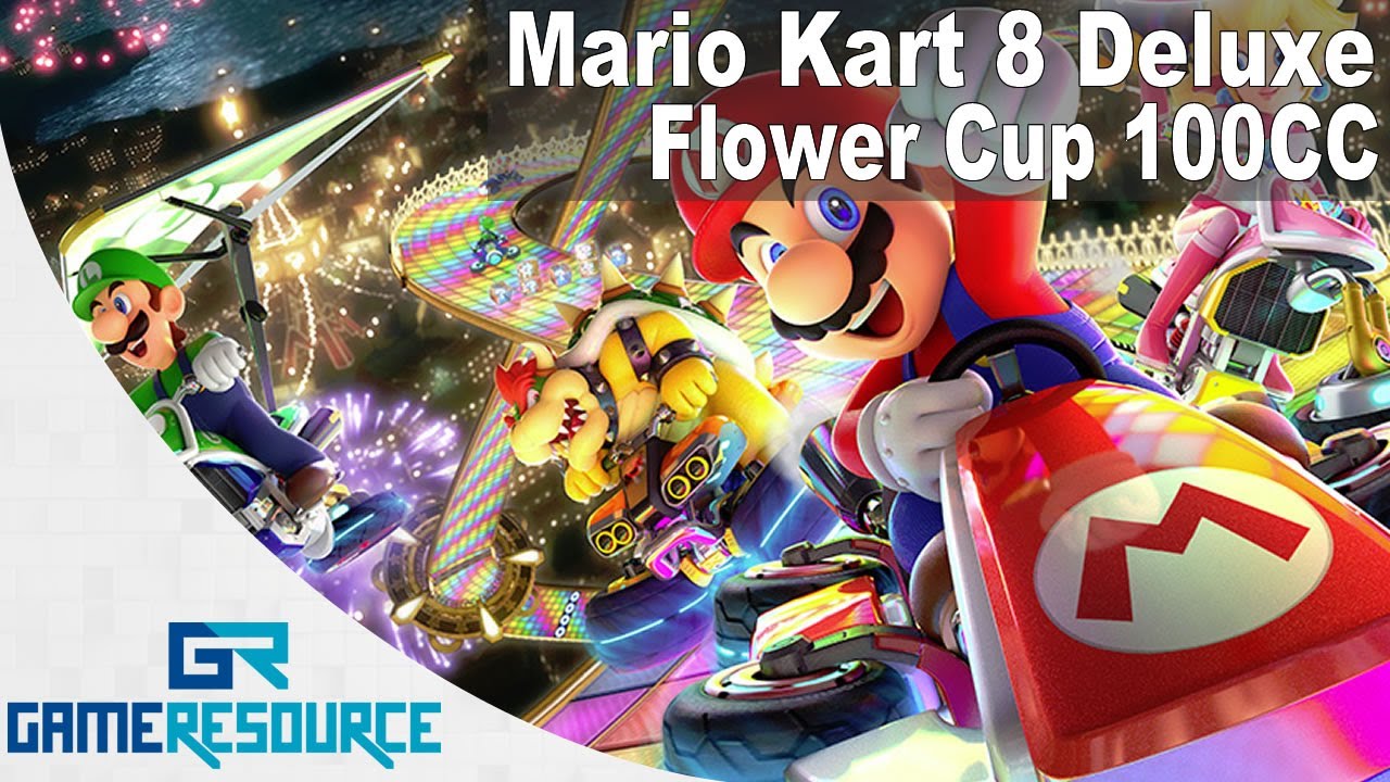 Game_Resource's tweet card. Mario kart 8 Deluxe - Flower Cup 100CC - Nintendo Switch