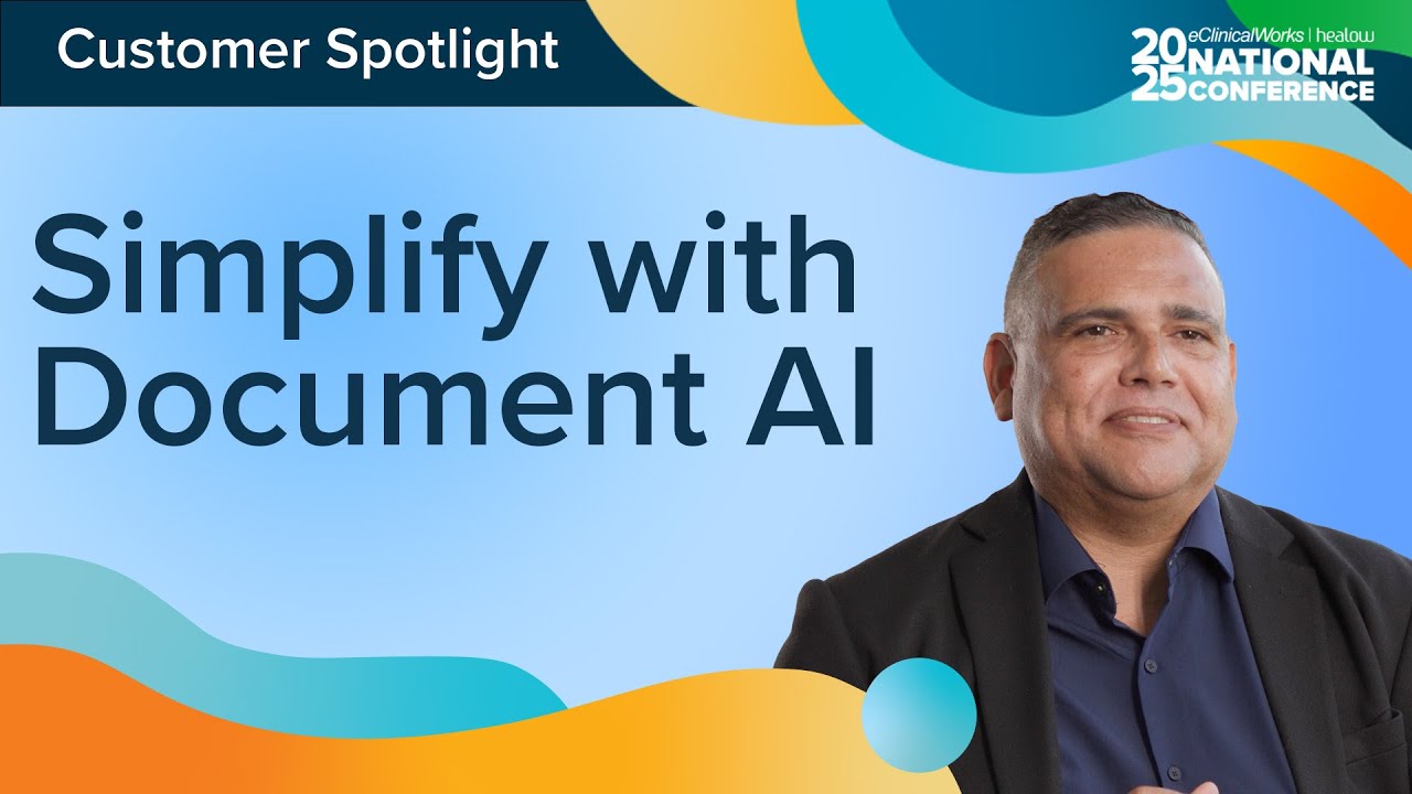 eClinicalWorks's tweet card. AI Makes Medical Document Review Lightning Fast