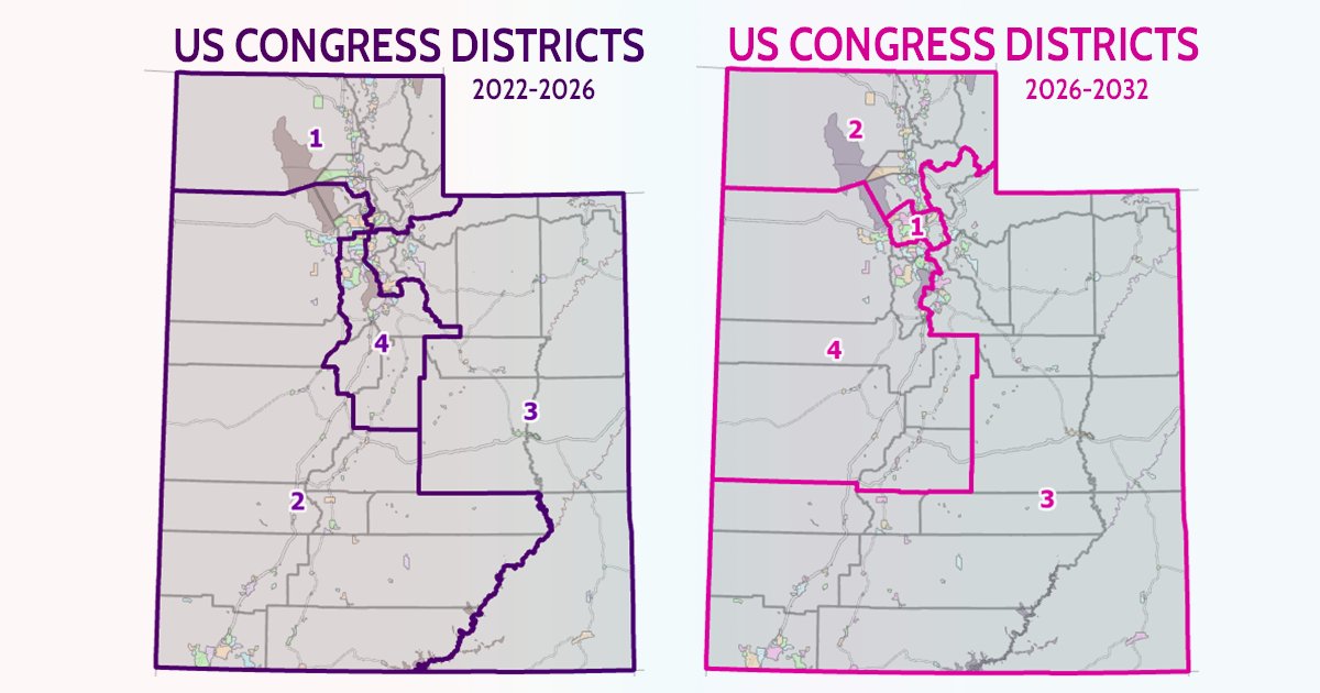 MapUtah's tweet card. It's been a busy few months in Utah, with a lot of uncertainty about congressional district boundaries. From a GIS data perspective, UGRC was aware that changes were likely, but we didn't know exactly