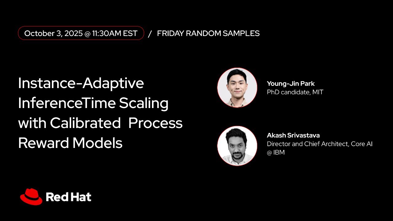 RedHat_AI's tweet card. [Random Samples] Instance-Adaptive Inference-Time Scaling with...