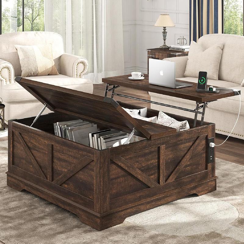 Just_Julie77's tweet card. Limited-time Black Friday deal on 40” Square Farmhouse Lift-Top Coffee Table with Power Outlet! Buy now on TikTok Shop for an exclusive price in Coffee Tables. Includes free shipping. Don't miss out!