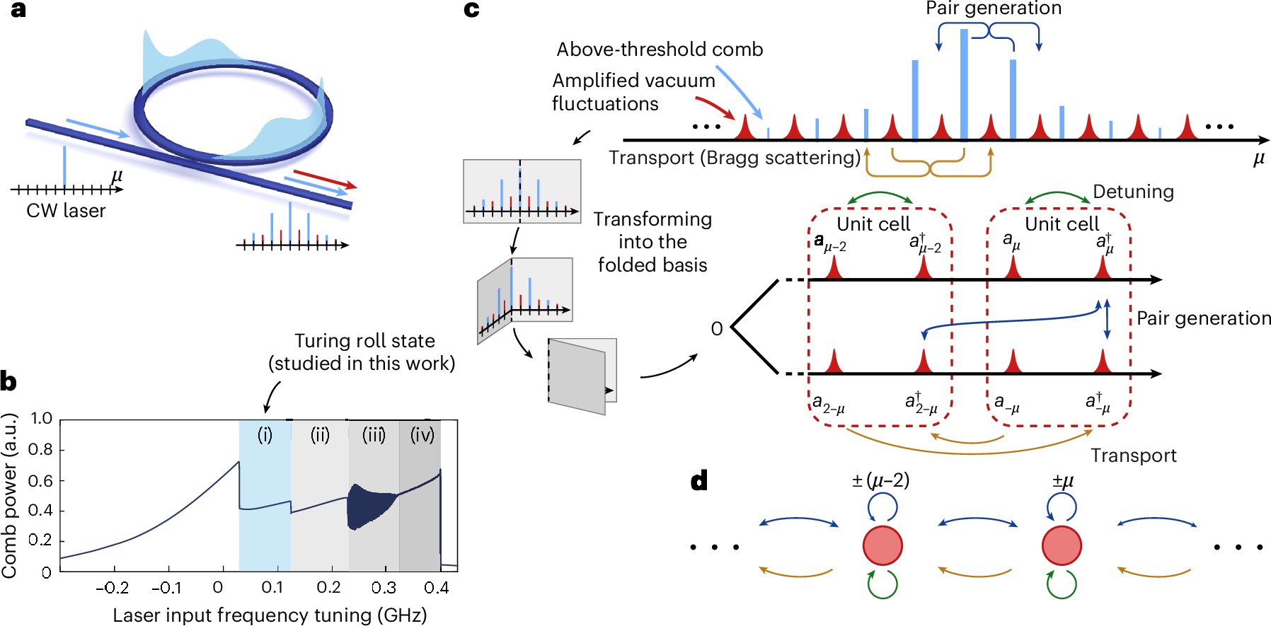 RITphotonics's tweet card. Nature Photonics - The quantum noise of Kerr combs is found to exhibit oscillatory lattice dynamics through state transitions, with implications for squeezing and comb formation.