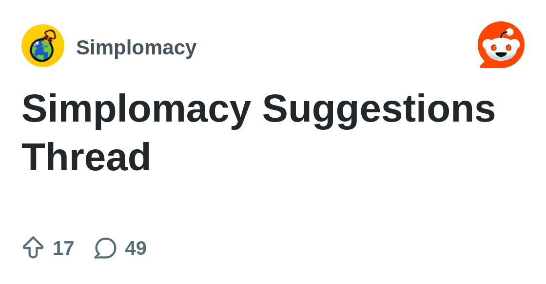 simplomacy's tweet card. Explore this post and more from the Simplomacy community