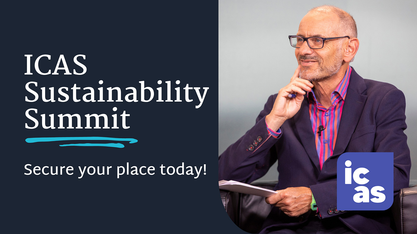 CharteredWW's tweet card. Chartered Accountants Worldwide are delighted to share the ICAS link to register for their Sustainability Summit 2025.