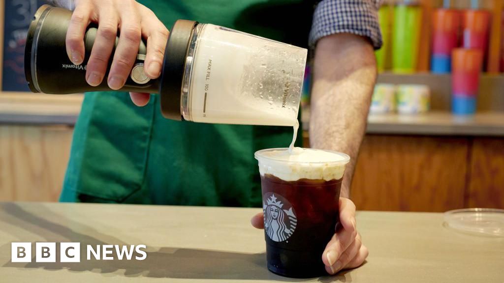 BBCWorld's tweet card. The policy being rolled out in the firm's North American cafes comes as it tries to boost flagging sales.