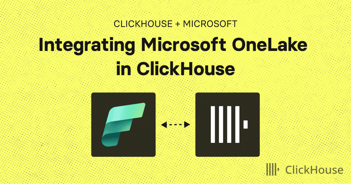 ClickHouseDB's tweet card. We’re excited to announce a new integration between ClickHouse and Microsoft OneLake, powered by the OneLake Tables APIs and Apache Iceberg.