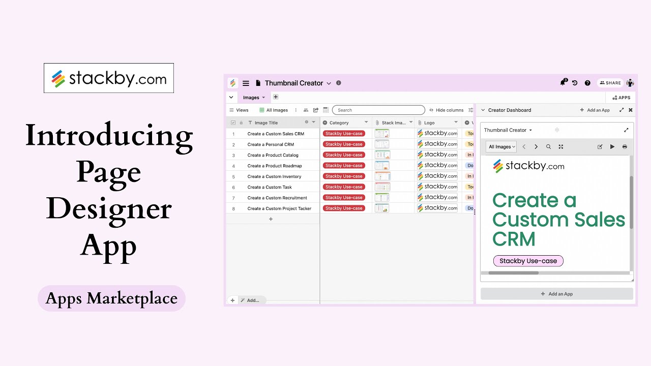 StackbyHQ's tweet card. Intro to Page Designer App | Apps Marketplace