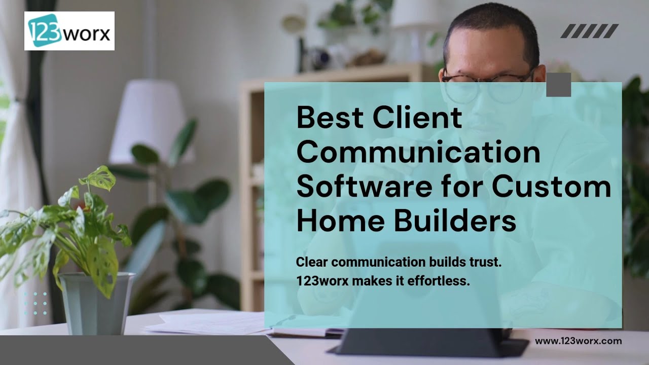 123worx's tweet card. Best Client Communication Software for Custom Home Builders 2025