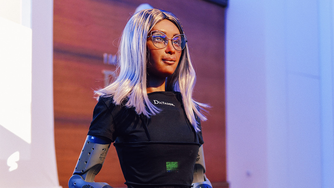 designtaxi's tweet card. The future is female… and artificially intelligent. Meet ‘Mika’, the world’s first CEO of a global company who’s a humanlike robot.