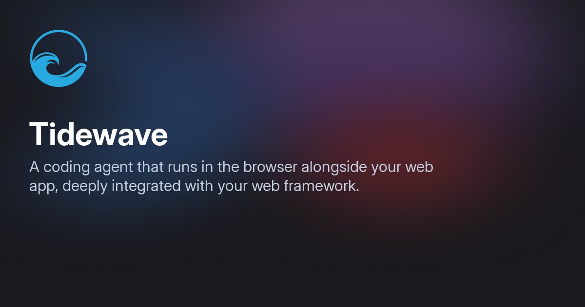 pragdave's tweet card. The coding agent for full-stack web app development
