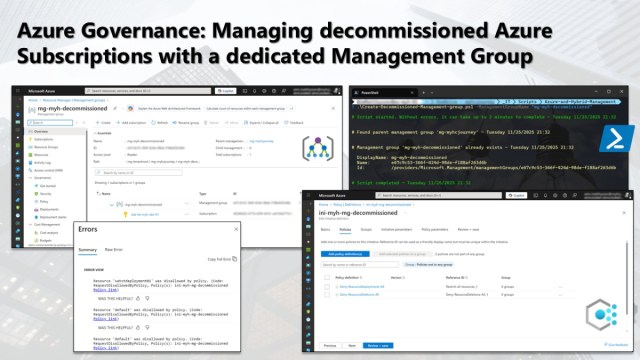 wmatthyssen's tweet card. In this blog post, you’ll learn how to use a dedicated Management Group to store any decommissioned Azure subscriptions in your environment. Managing Azure subscriptions can get messy, especially w…