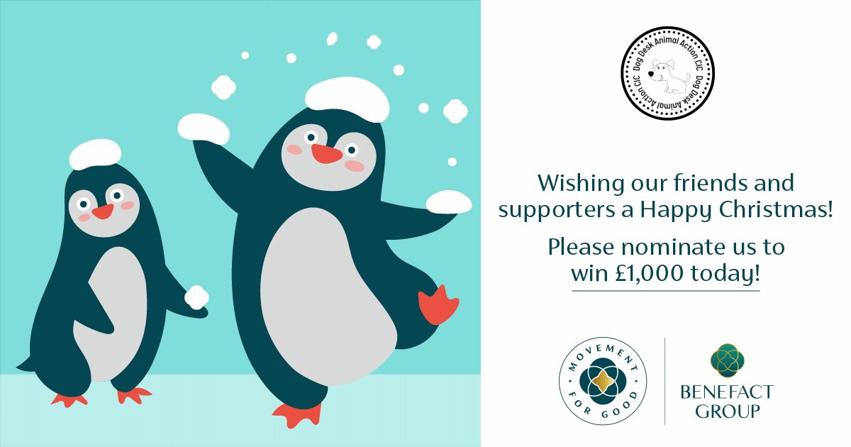 LisaClareRead2's tweet card. We could receive a £1,000 donation with your help throught the Movement for Good 12 Days Christmas Draw.