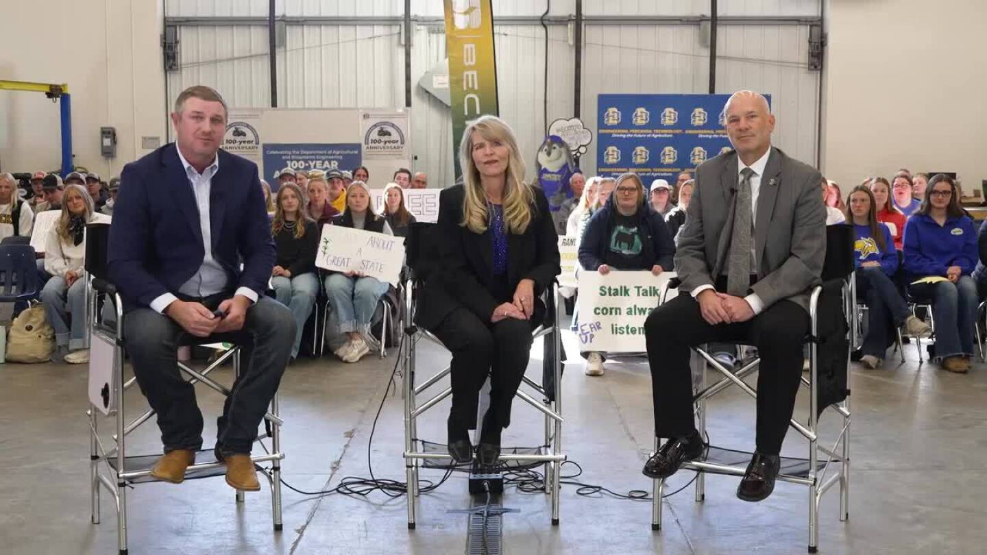 SDStateCAFES's tweet card. Through a joint program between SDSU and the University of Minnesota, Renea Burggraff is now practicing veterinary medicine in Madison, S.D.