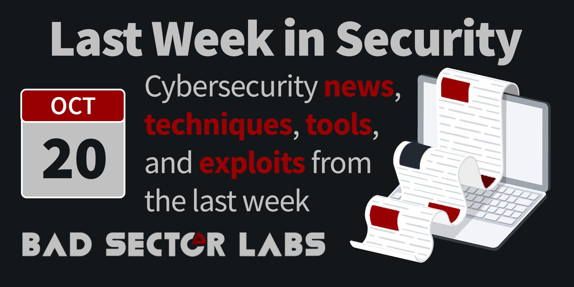 lastweekinfosec's tweet card. WhatchGuard RCE (@_mccaulay), BadSuccessor BOF (@_logangoins), ClubWPT hack (@samwcyo), MDE cloud vulns (@p0w1_), and more!