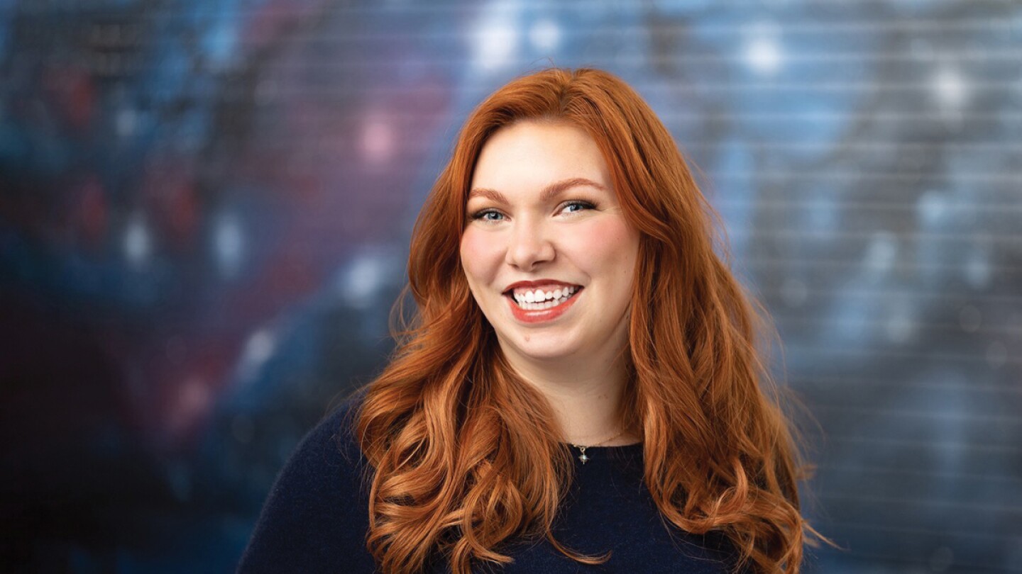 PhysicsToday's tweet card. Lexie Weikert creates business plans in the space industry