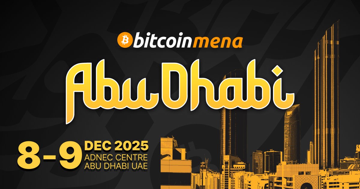 block_delta's tweet card. Join us at Bitcoin MENA 2025, the leading Bitcoin conference in the Middle East, happening December 8–9, 2025 at ADNEC Center Abu Dhabi. Connect with global leaders, regional policymakers, and top...