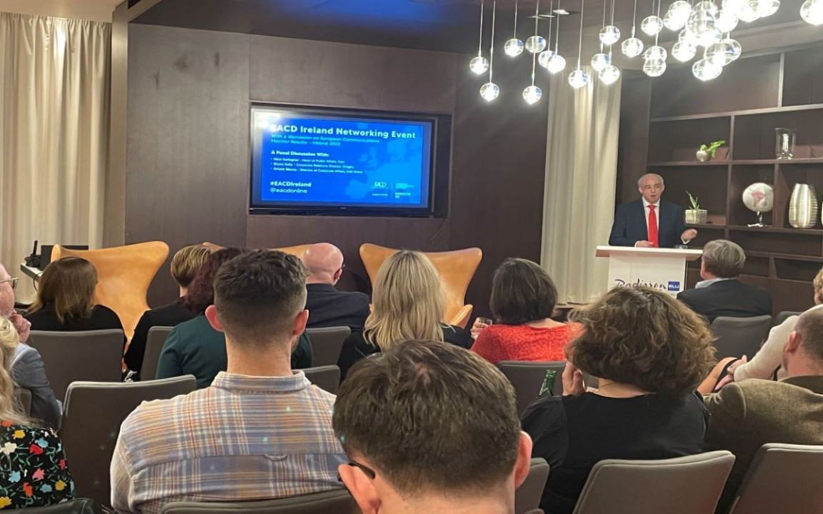 ECM_CommMonitor's tweet card. European Association of Communication Directors Ireland Networking Event European Communications Monitor 2022 Kudos to Martyn Rosney for organising the first of what will hopefully be a regular...