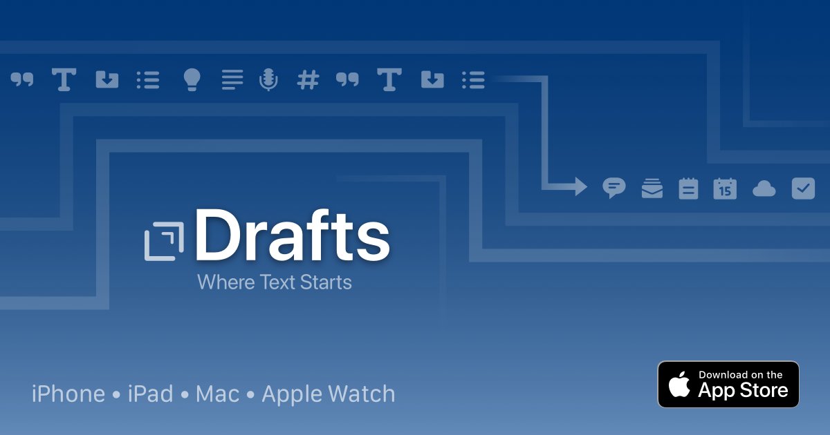 draftsapp's tweet card. Drafts 2023 Year in Review As 2023 comes to a close, I wanted to take a moment to say thanks and reflect on the progress made throughout the year. Thank you to all those who support Drafts through a...
