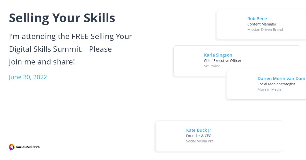 MrCSBTech's tweet card. I'm attending the FREE Selling Your Digital Skills Summit. Please join me and share!