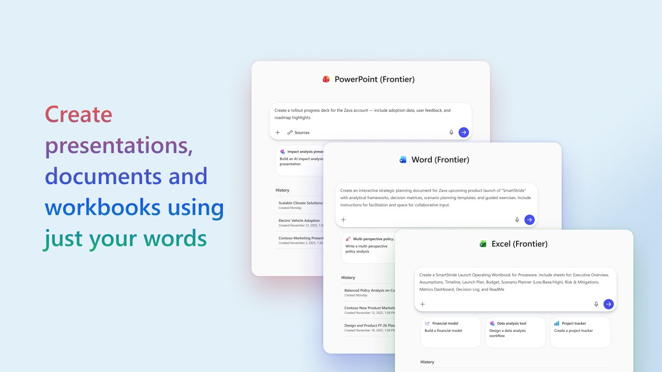 vladcatrinescu's tweet card. Meet your new chat-first co-creators—agents that think, plan, and create across writing, analysis, and design in Microsoft 365 Copilot.   