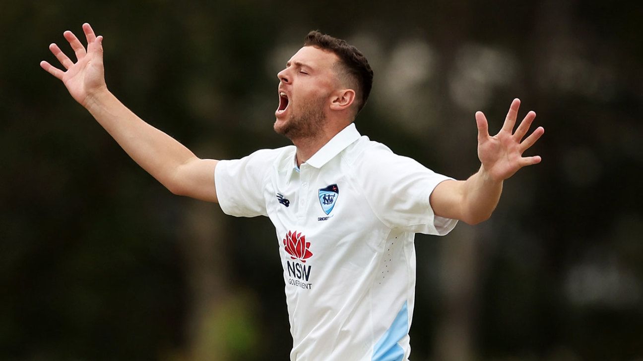 ESPNcricinfo's tweet card. Both fast bowlers will face India in the ODI series with Hazlewood then due to miss the latter part of the T20Is