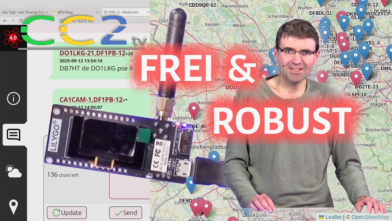 techniknlo799's tweet card. Kommunikation ohne Netz mit Meshcom (CC2tv Folge 409)