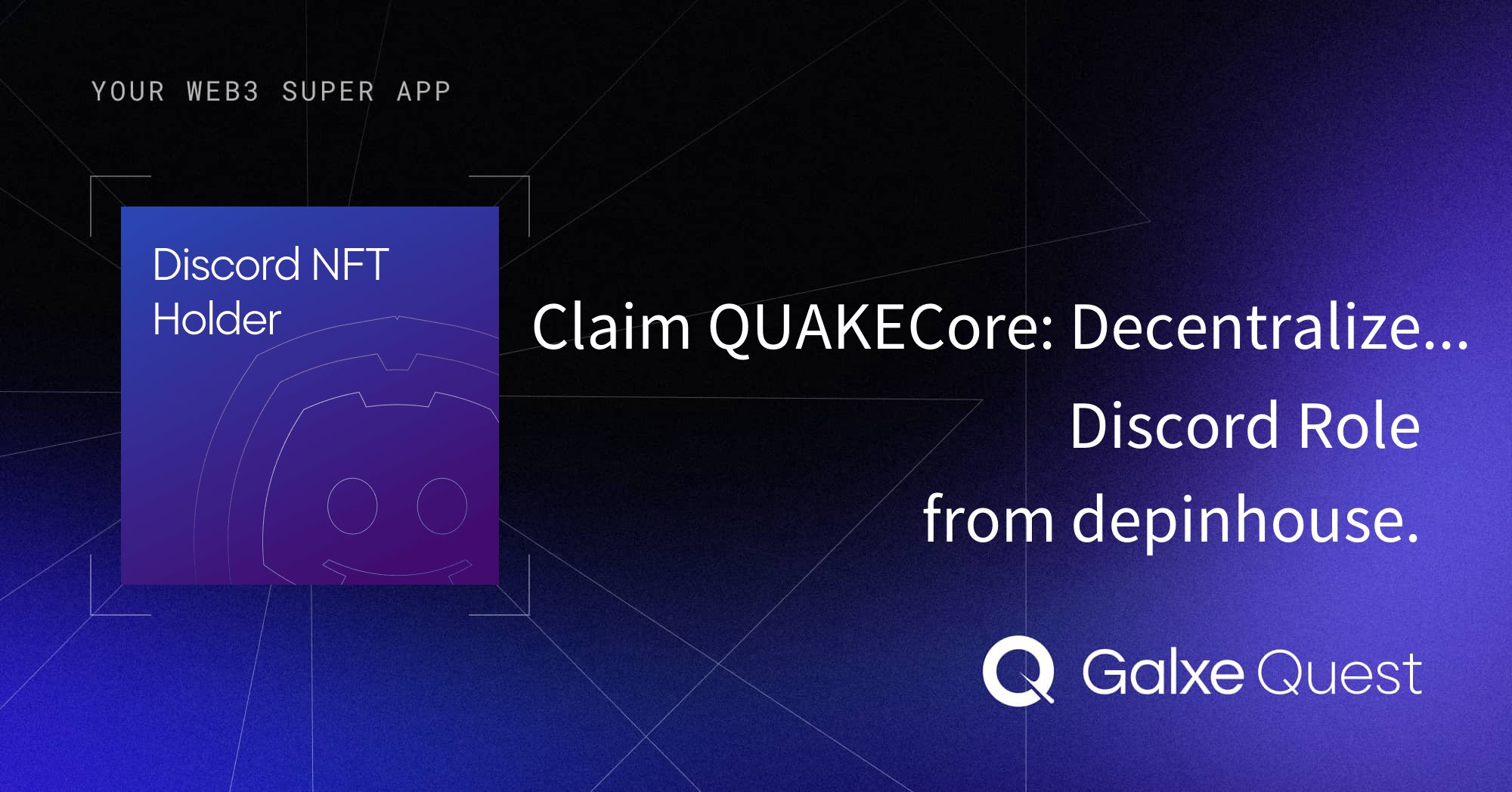 mathiandrew1's tweet card. Join QUAKECore: Decentralize Disaster Alerts. Save Lives. by depinhouse. on Galxe. Claim Discord role to build your Web3 digital identity.