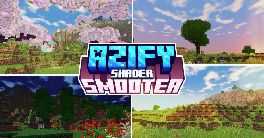 modbay_feed's tweet card. Low-end-friendly shader for Minecraft Bedrock with FBM clouds, simple coloring, torch lighting, and a lightweight 3D effect for better visuals without heavy performance cost.