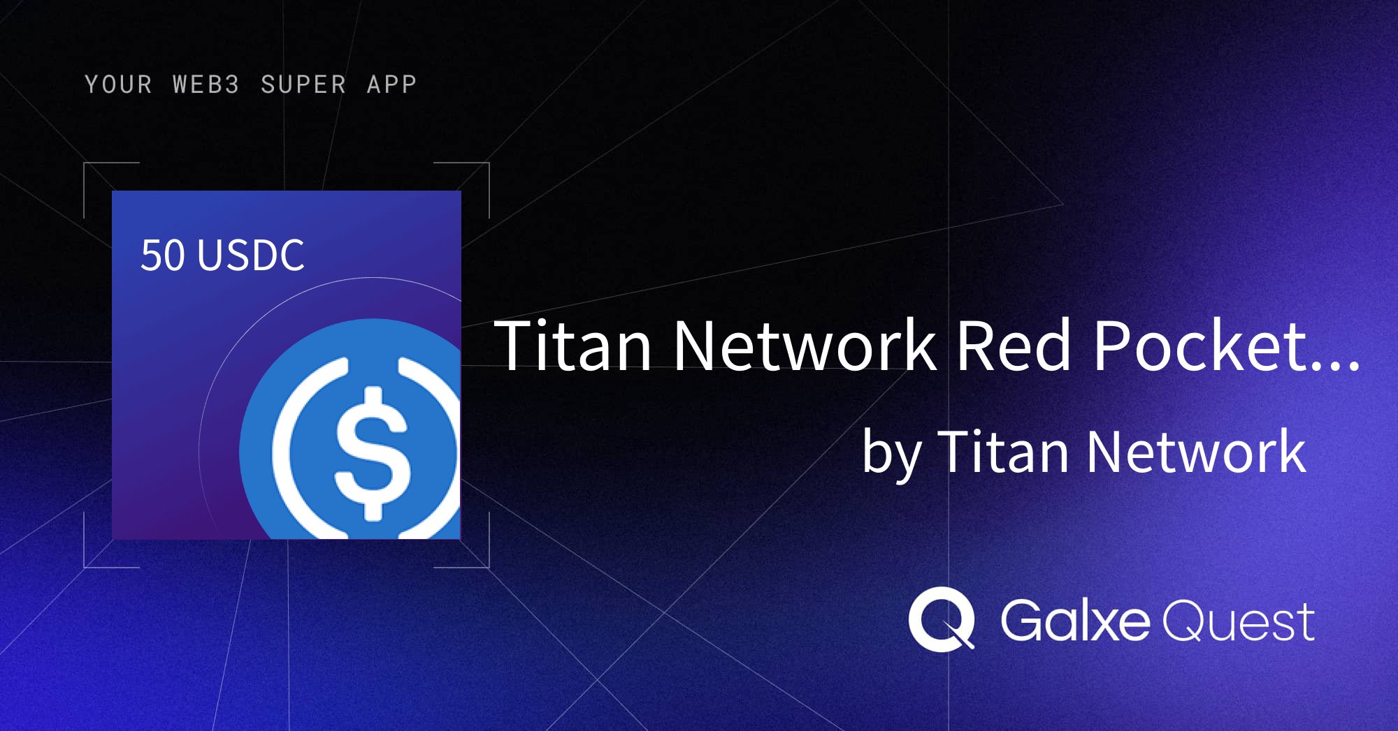 Titannet_dao's tweet card. Join Titan Network Red Pocket GiveAway by Titan Network on Galxe. Earn rewards to enhance your web3 presence and reputation.