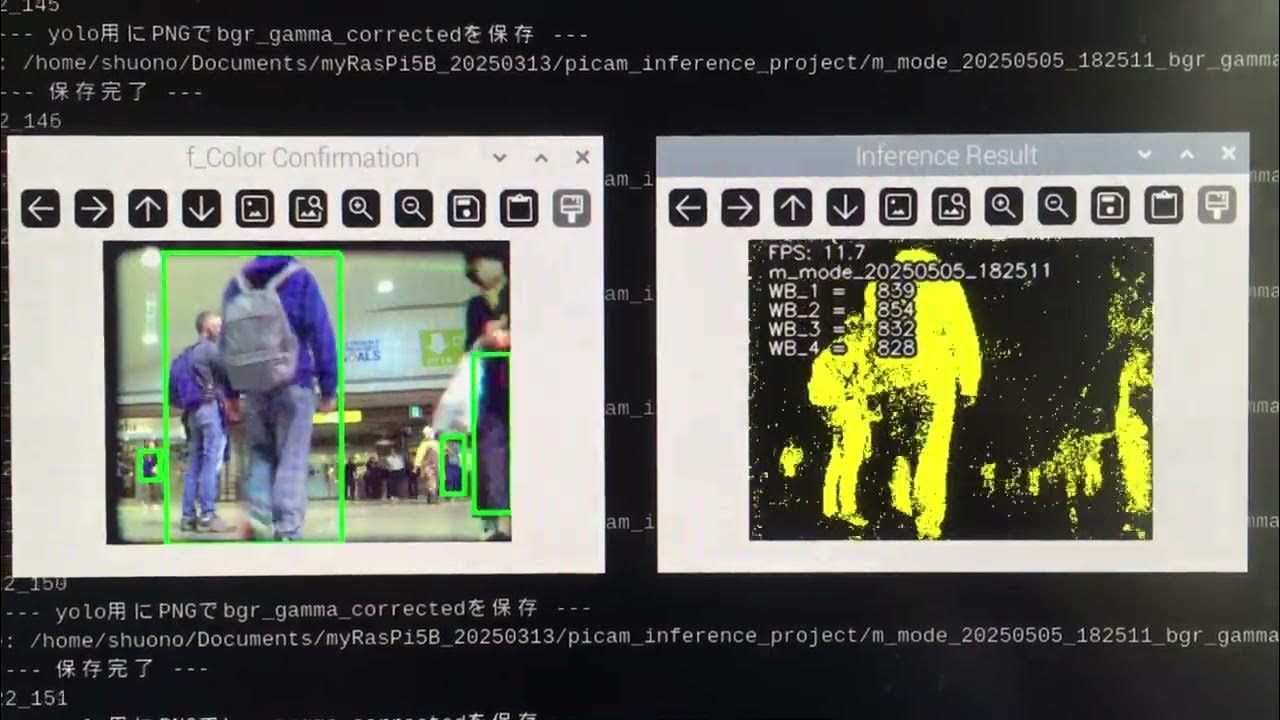 shuono's tweet card. Real-Time Human Detection by Clothing Spectrum on Raspberry Pi 5:...